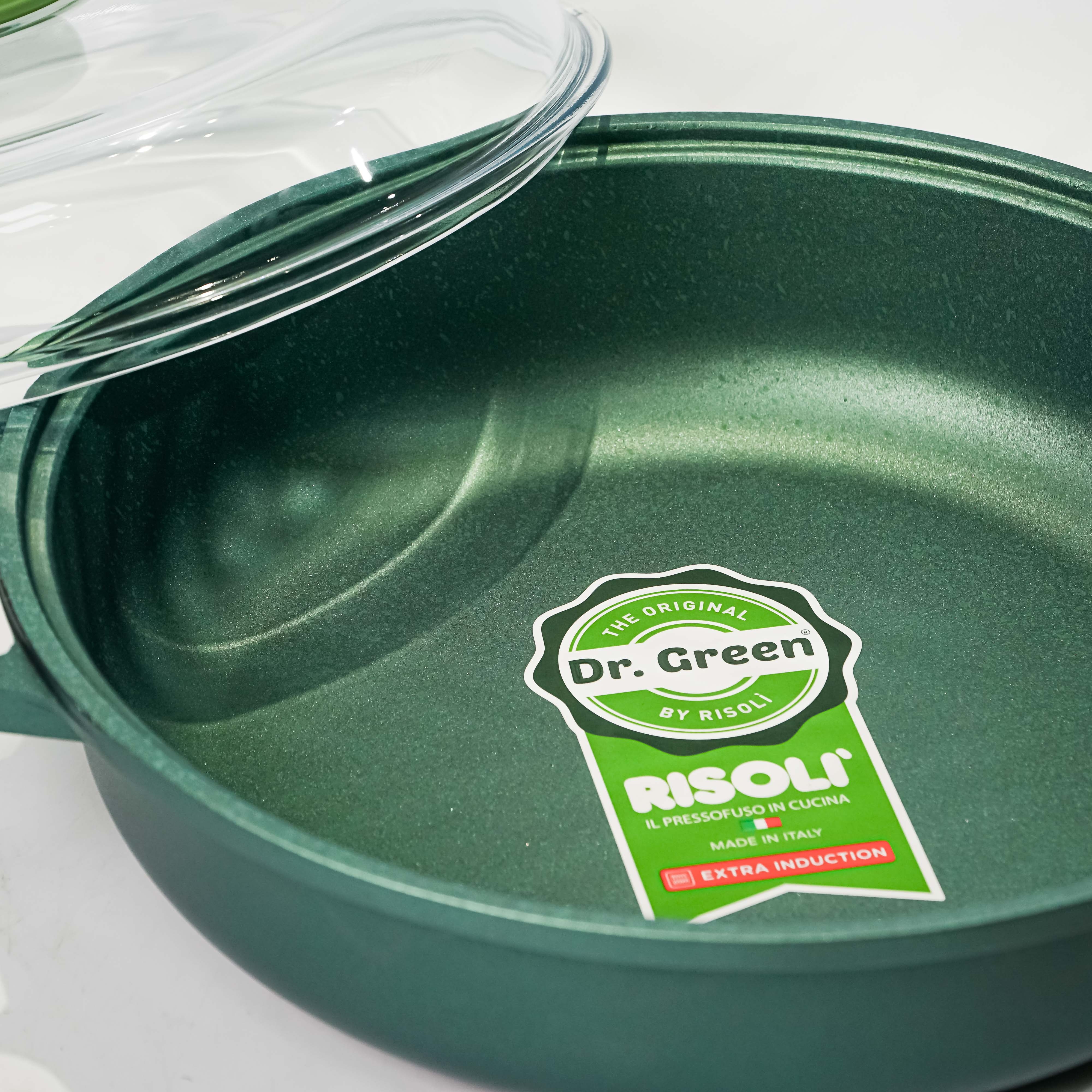 NỒI HẦM RISOLI ĐÚC NHÔM NGUYÊN KHỐI DR.GREEN® ĐÁY TỪ - Model: NOIRisoli-00099DRIN/28