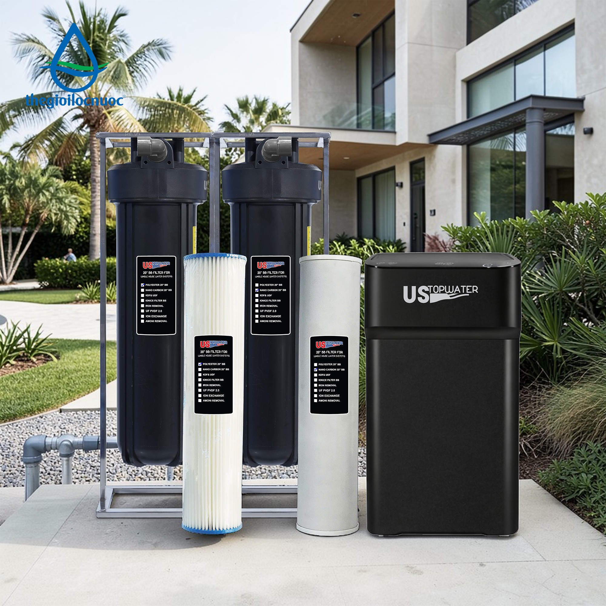Combo lọc tổng CLO-AS + làm mềm nước US-UA1