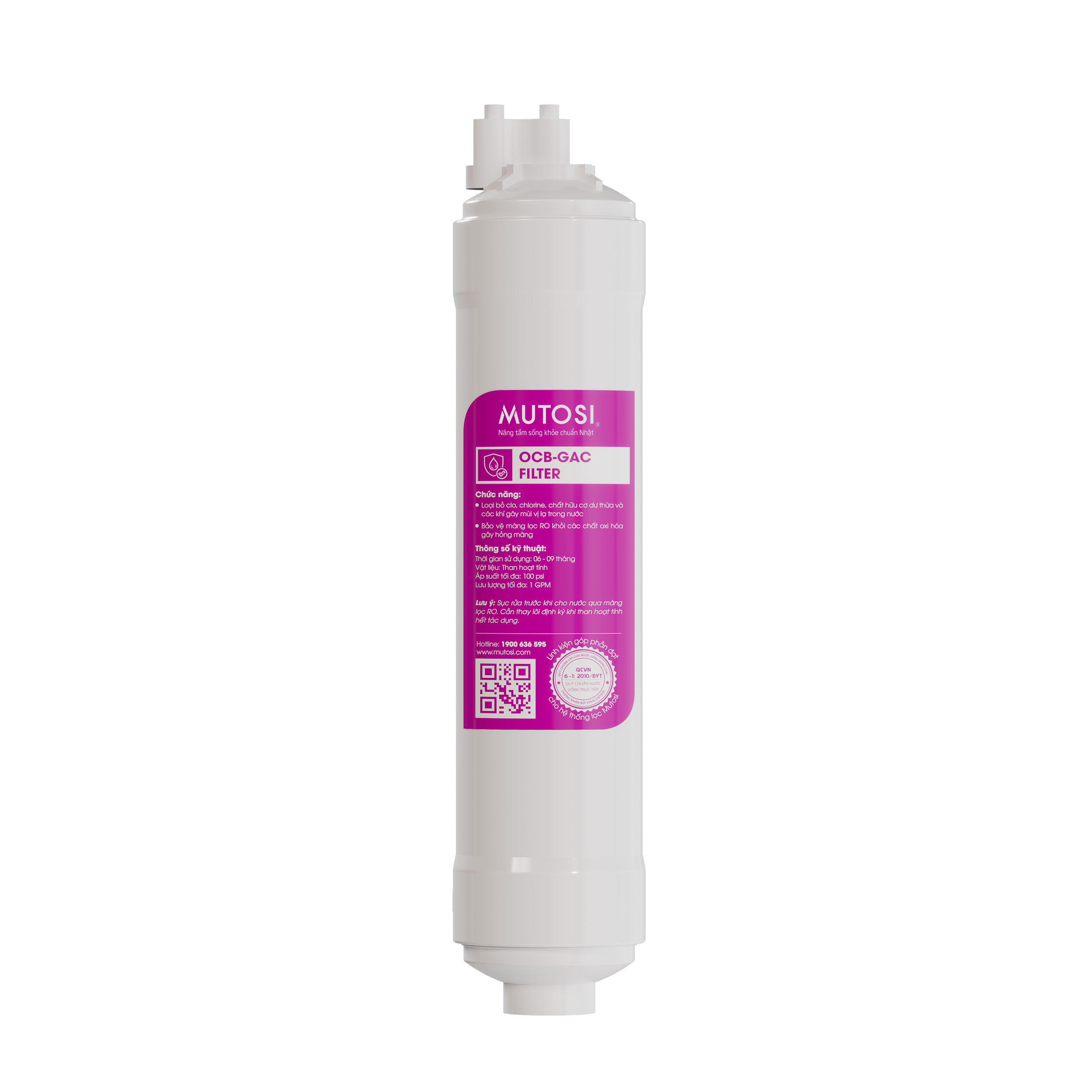 Lõi lọc số 2 OCB-GAC 10" nối nhanh