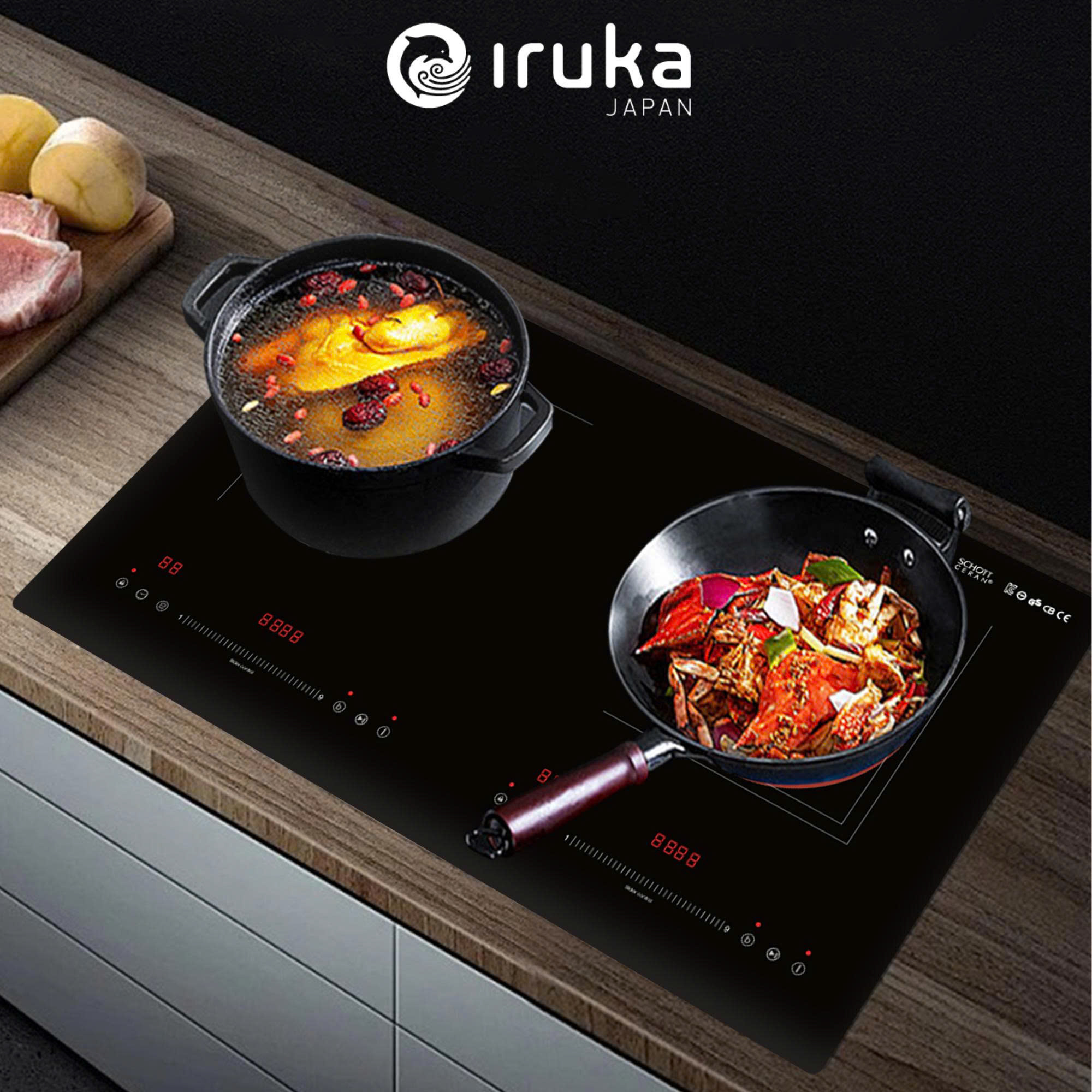 Bếp điện đôi (hồng ngoại và điện từ) Iruka I-35