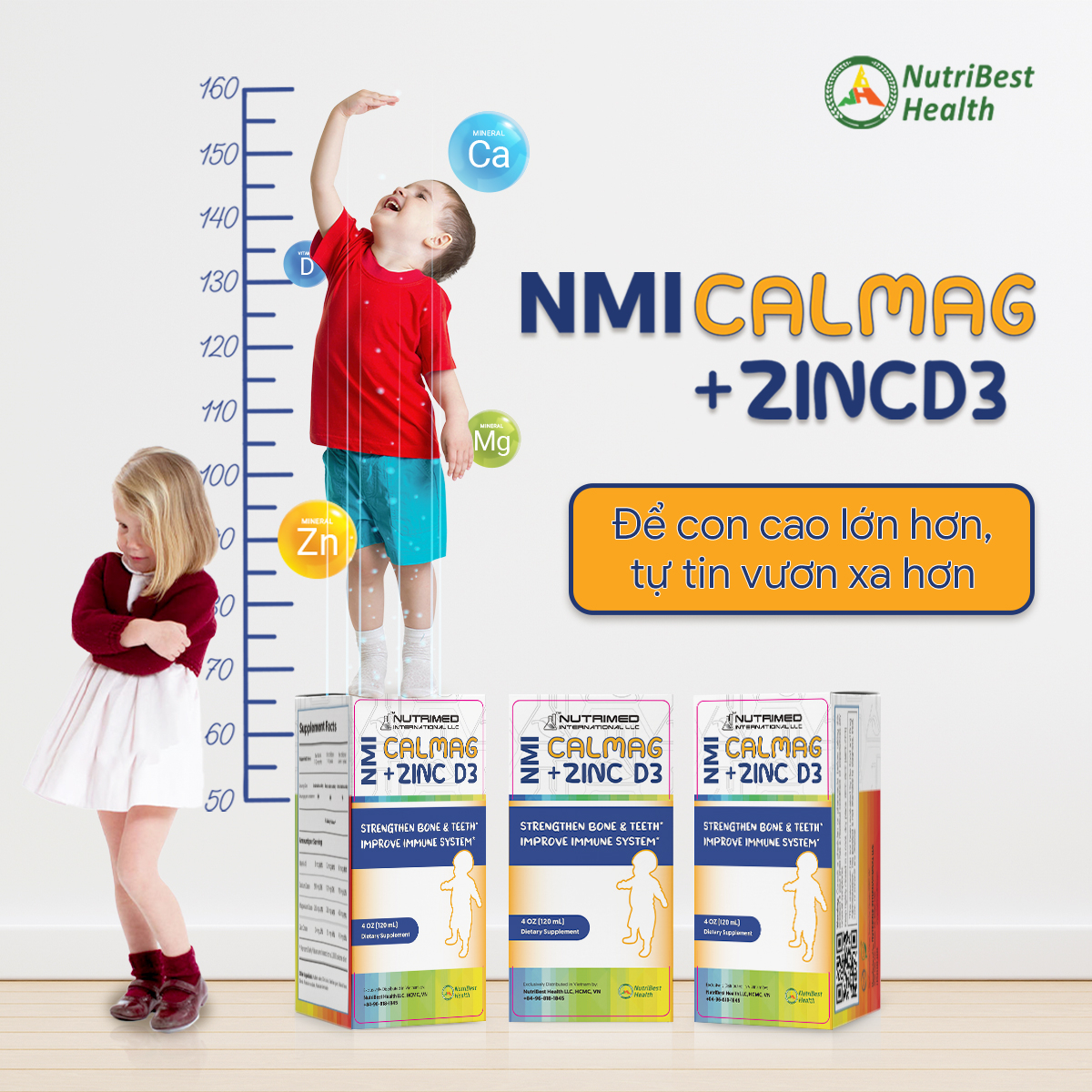 Thực phẩm hỗ trợ xương, răng chắc khỏe và tăng cường sức đề kháng cho trẻ NMI CALMAG + ZINCD3-duoc-ban-tai-Siêu thị online Nhi Bống