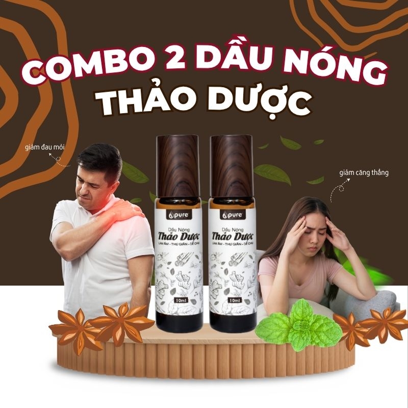 Combo 2 chai dầu nóng thảo dược 10ml - Phân phối chính hãng
