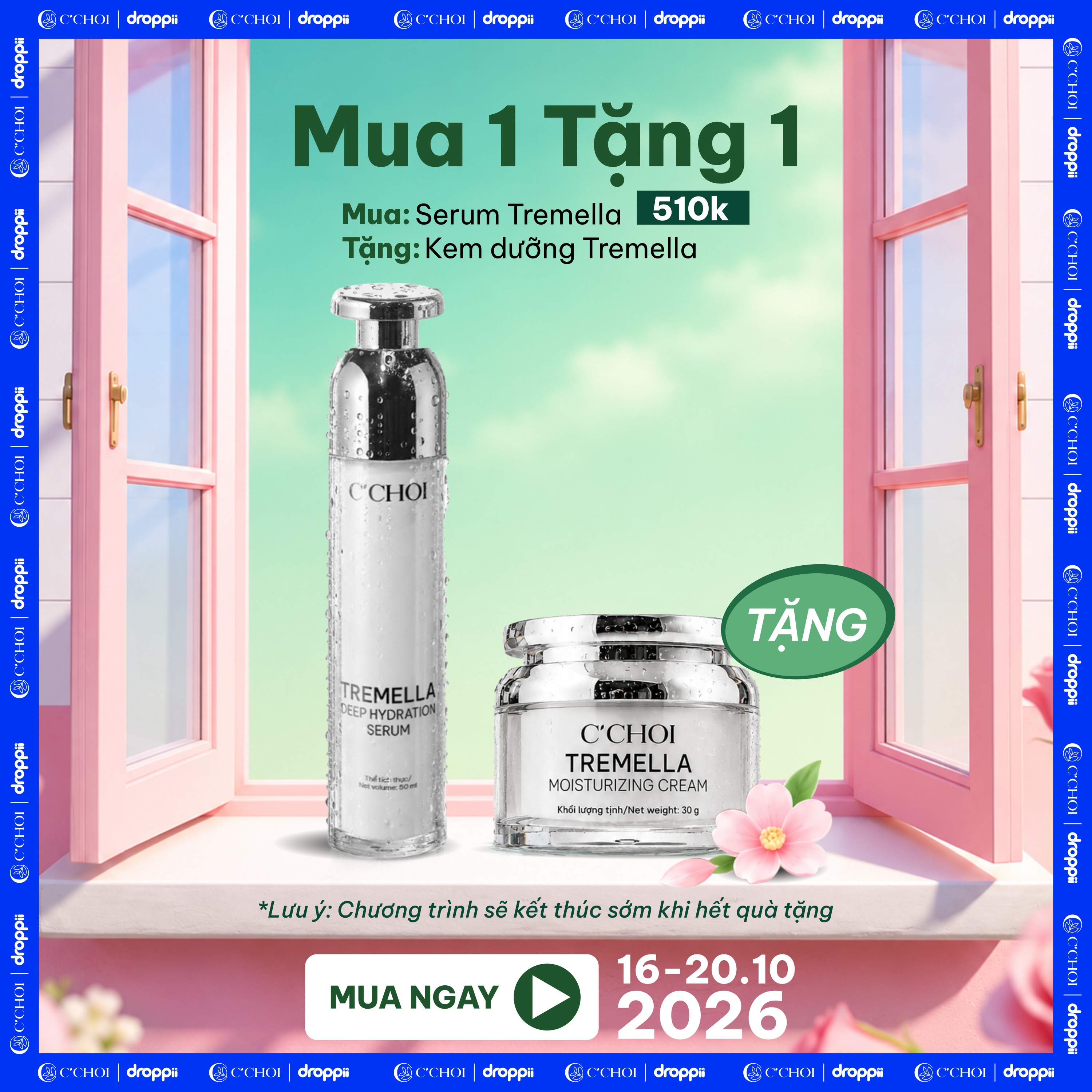 Tặng 1 KM_Kem Dưỡng ẩm Tremella